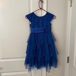 Girls Dress, Jona Michelle, Size 7 Blue